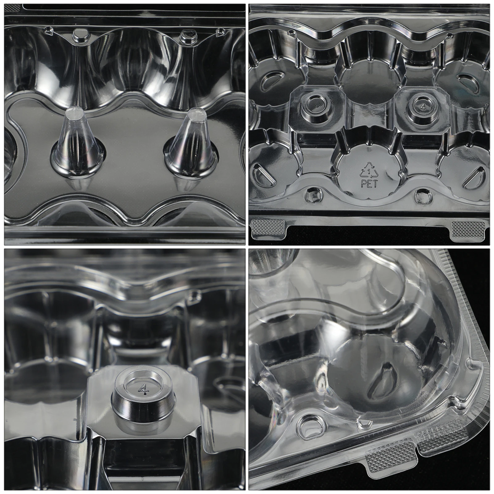 

8 Pcs Hole Cake Box Cupcake Container Packaging PET Transparent Transparent Dessert Box Dessert Boxes for Parties Storage