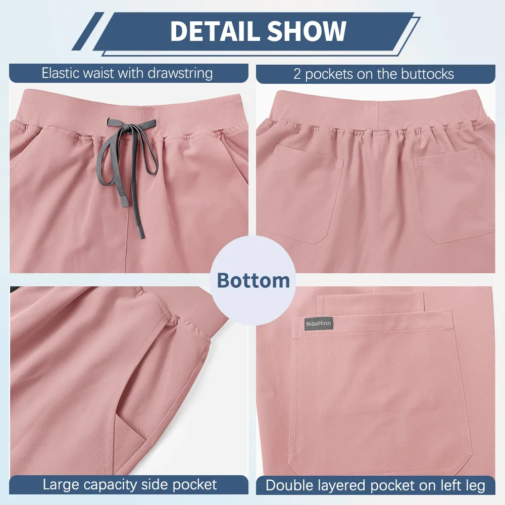 Nurse Accessories Clinical Uniform For Women New High-quality Surgical Scrubs Set Clinical Nursing Clothes Mens Hospital Lab Set view 5
