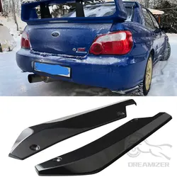 2 PCS Car Rear Bumper Splitter Diffuser Canard Wrap Spoiler Side Fender Skirt Lip Canard Protector For Subaru Impreza WRX STI
