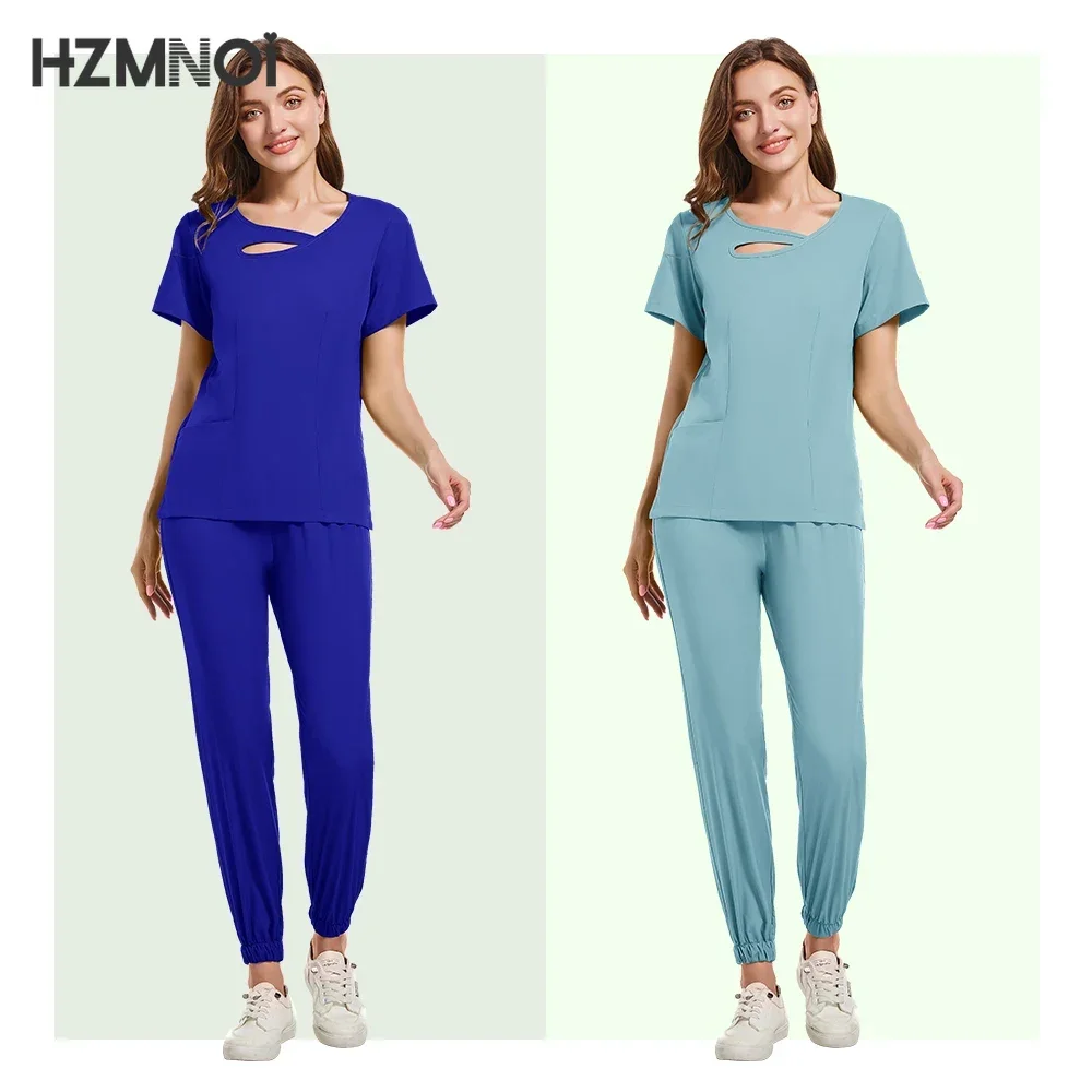 Women Scrubs Sets Nurse Accessories Medical Uniform Slim Fit Hospital Dental Clinical Workwear Clothing Surgical Overall Suits