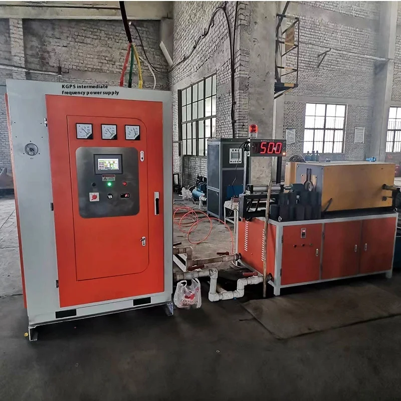 Intermediate Frequency Forging Furnace, Electromagnetic Induction Heater, Round Steel Iron Rod Electric Heating Equipment