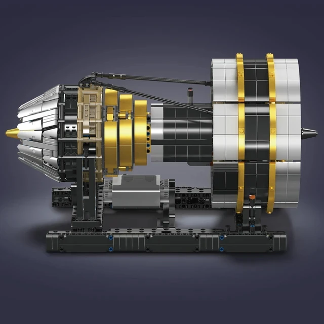 몰드 킹 10141 테크니컬 자동차 빌딩 블록, 전동 항공기 엔진 모델 조립 모터 브릭 세트, 어린이 크리스마스 선물