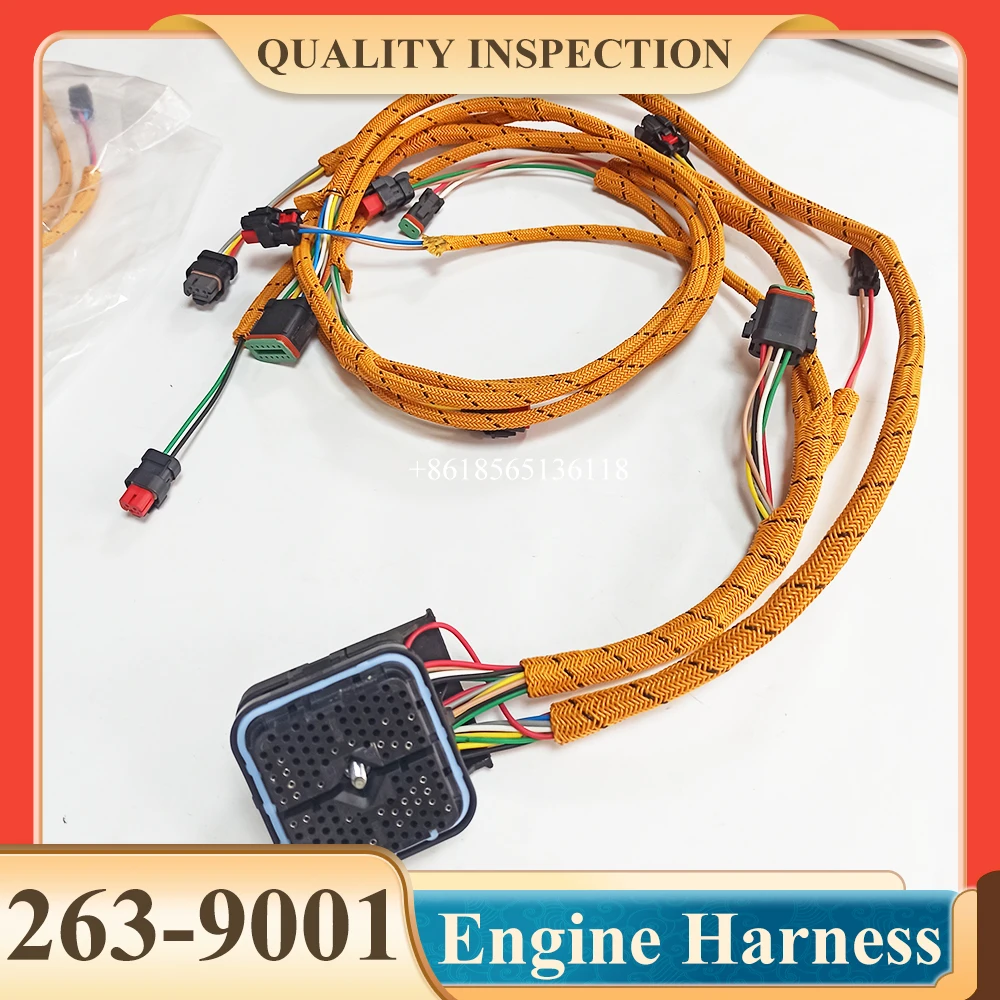 263-9001 2639001 Excavator Engine Wiring Harness For Caterpillar C15 C18 Engine Harness