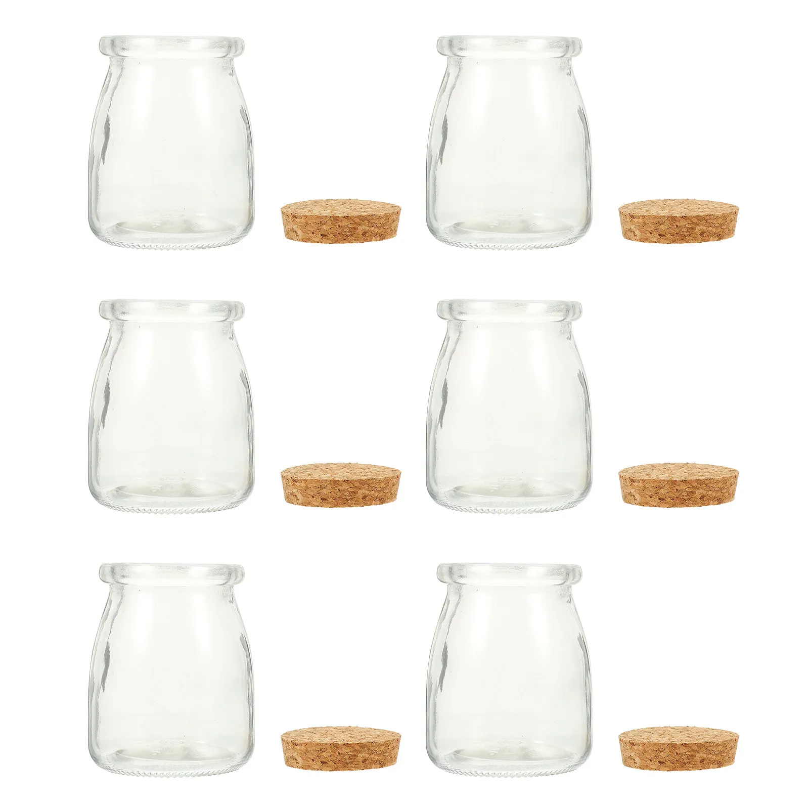 

6Sets Glass Storage Jars Premium Thick Glass Airtight Lids for Kitchen Pantry DIY Art Decor Shower Wedding Home Decor