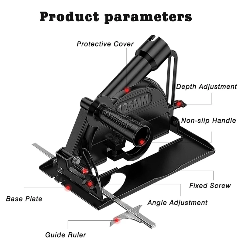 Angle Grinder Stand, Angle Grinder Holder,45° Adjustable Angle With Cover For 100-125Mm Angle Mill, Cutting Machine Tool Durable