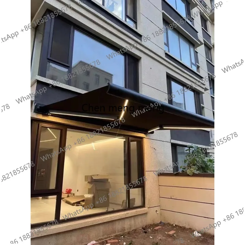 Electric Retractable Awning  Full-casing Aluminum Alloy Sunshade and Rainproof Shelter  Suitable for Villa Gardens and Terraces.