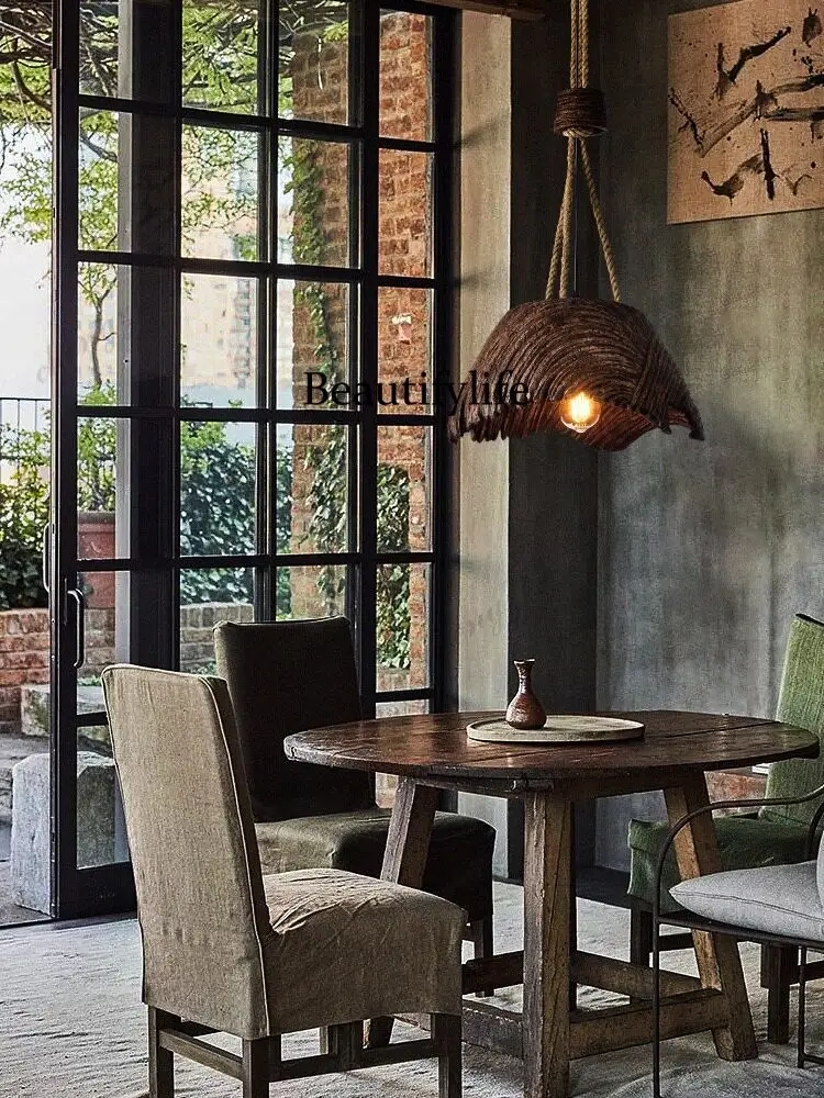 Wabi Silent Wind Restaurant Chandelier Creative Personality Living Room Light Bedroom Light Retro Hotel Homestay