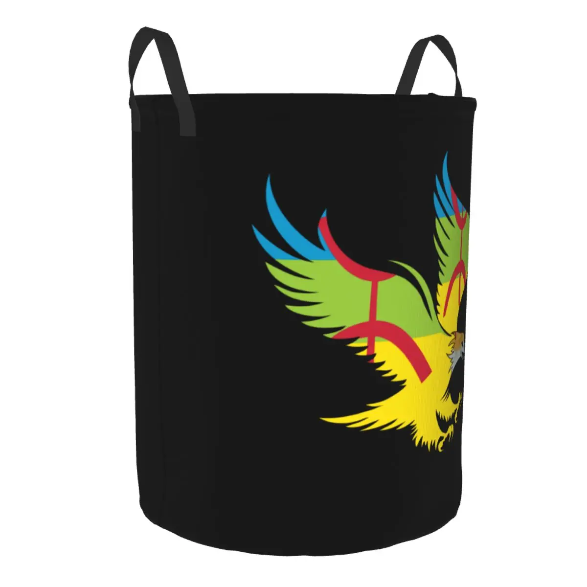 Custom Amazigh Flag Eagle Soaring Patriotic Laundry Basket Collapsible Clothes Storage Bin Tifinagh Berber Proud Baby Hamper