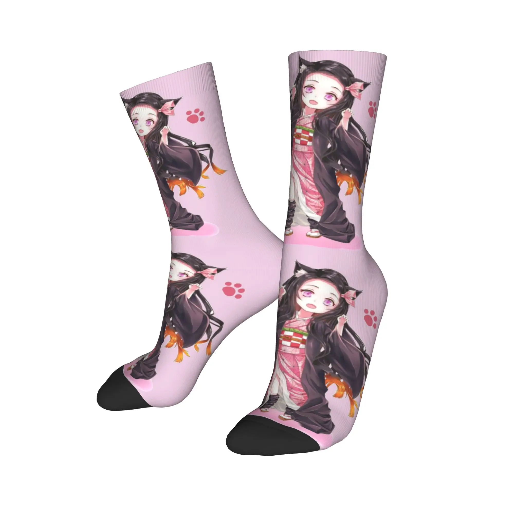 Demons Slayers Anime Socks Men's Women's Polyester Socks Harajuku Spring Summer Autumn Winter Middle Tube Stockings Gifts
