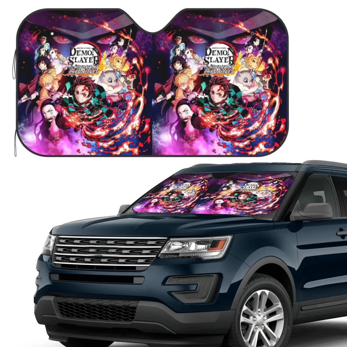 

Плакат «Убийца демонов», солнцезащитный козырек, лобовое стекло автомобиля, переднее лобовое стекло, солнцезащитный козырек, аксессуары, чехлы