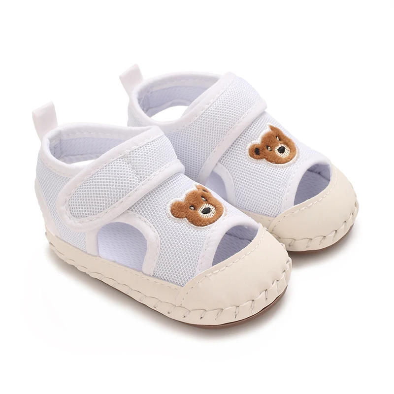 Cute Brown Bear Toddler First Walker Baby Crib Newborn Baby Summer Sandals Infant Boy Girl Shoes Rubber Soft Sole Non-Slip