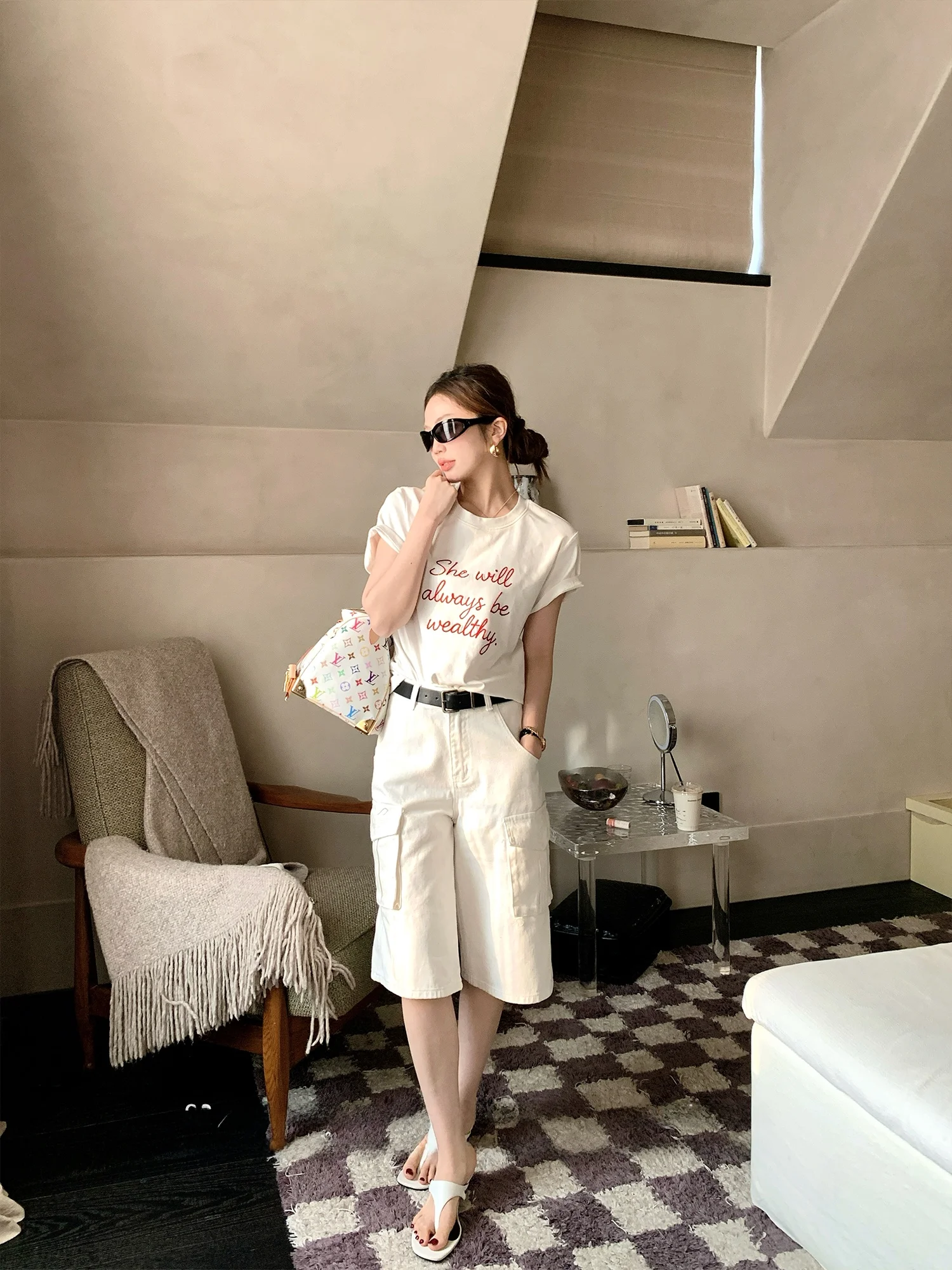 

Джинсы AeoAlways Commuter Player Seven-Five Workwear, женские, новые, летние, американские, прямые, ретро, укороченные, с высокой талией, свободного кроя