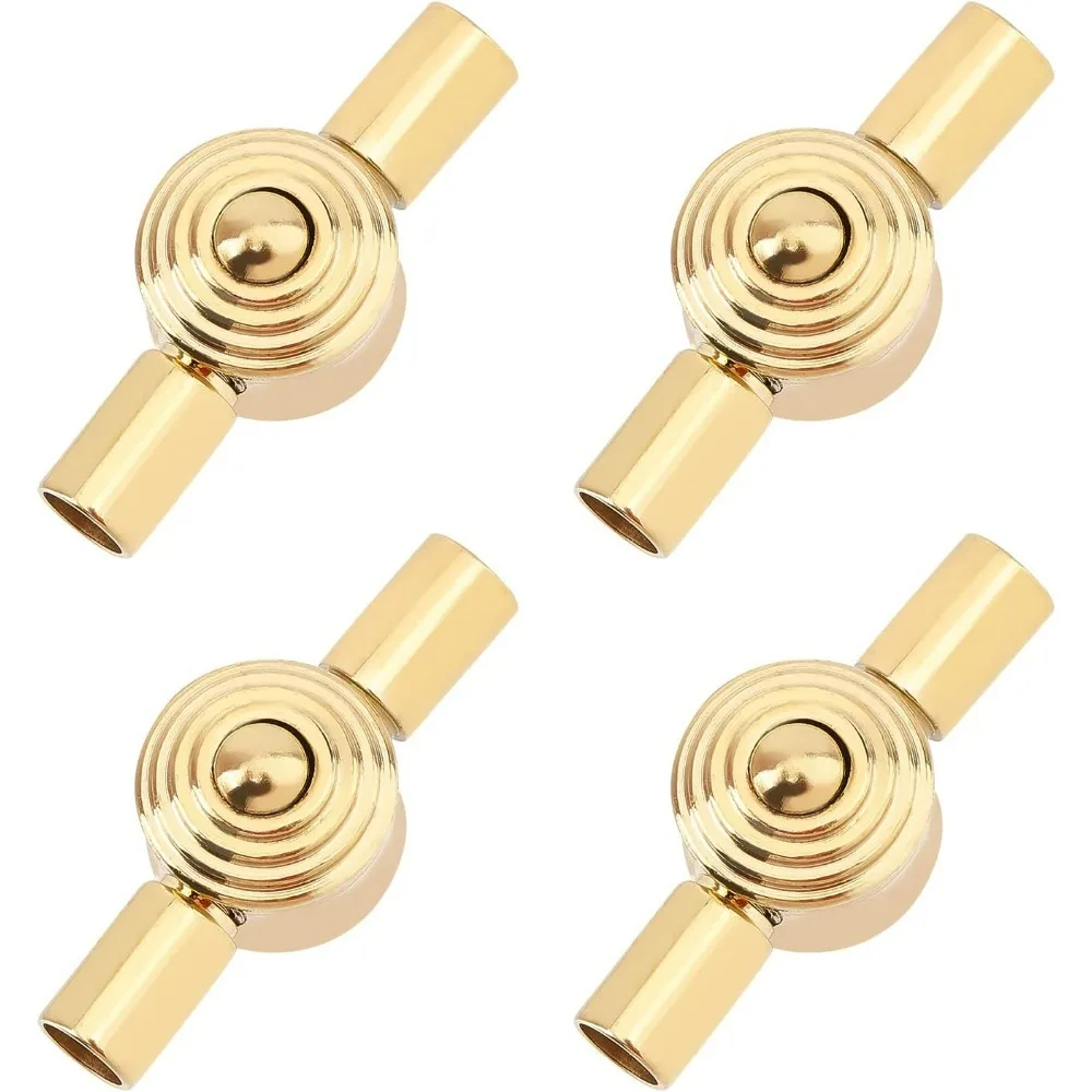 

4pcs 3.2mm Hole 304 Stainless Steel Screw Twist Clasps Leather Cord End Clasps Barrel Jewelry Clasps for Jewelry Making