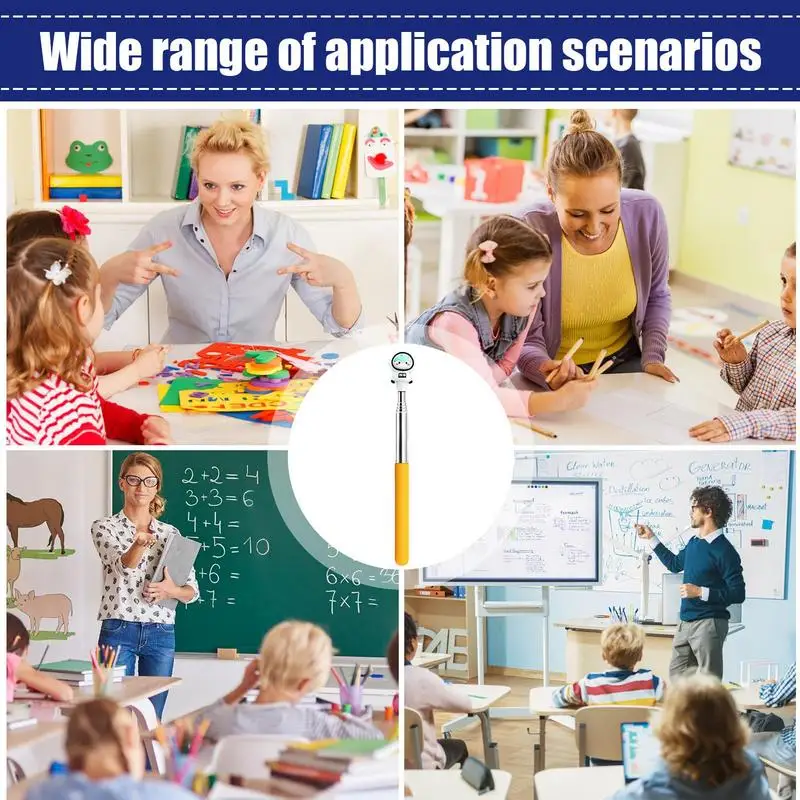 Указательная палочка для пальцев, телескопическая детская палочка-указатель, нескользящие обучающие принадлежности с героями мультфильмов, классные принадлежности для детского сада