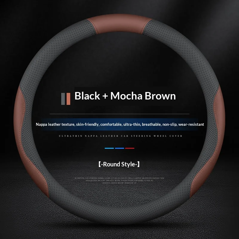 For Opel OPCline Astra Corsa Grandland Insignia Mokka Vectra GTC Tigra Leather Anti-slip Car Steering Wheel Cover Accessories - view 2