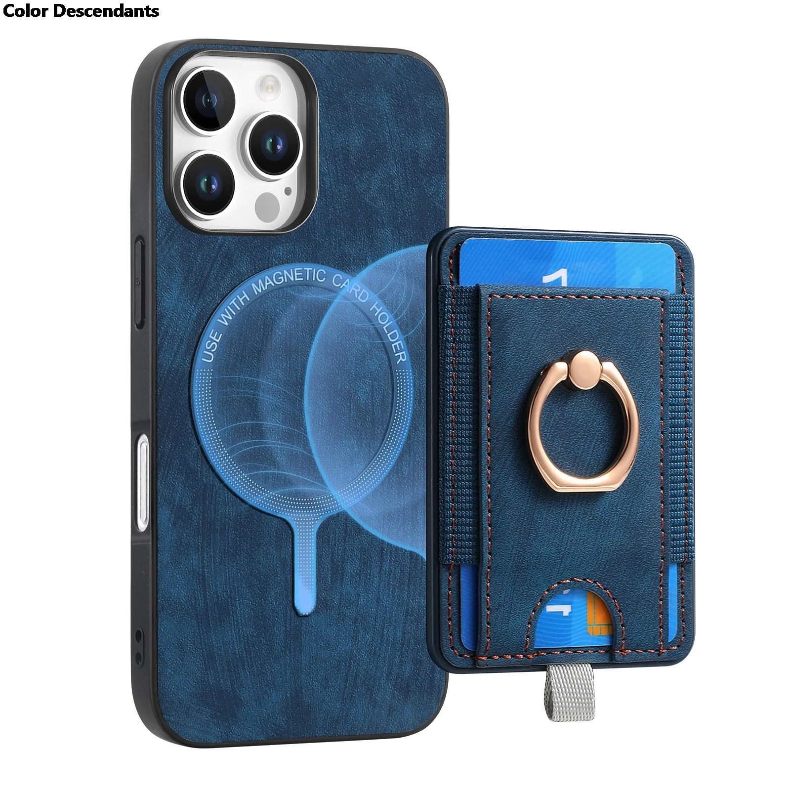 Magnetic Wireless charging Case For Samsung Galaxy Wide7 6 A Quantum 4 Buddy 3 Jean2 Jump 5G Leather Ring Card Pocket Back Cover