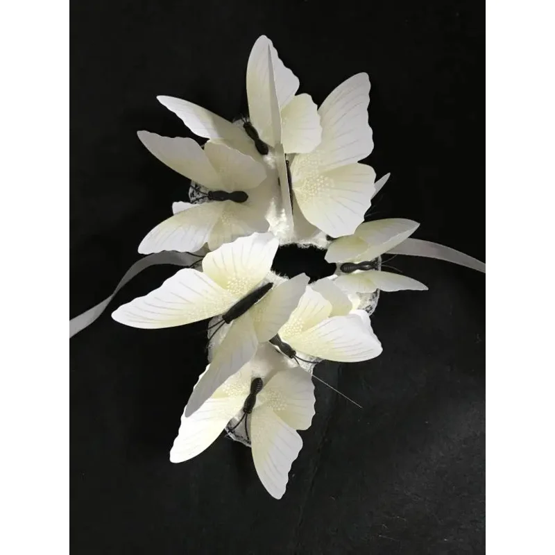 Female Half Face Cover Butterfly Mask Party Girl Cosplay Accessories Stage Model Catwalk Performance Makeup Props Masks