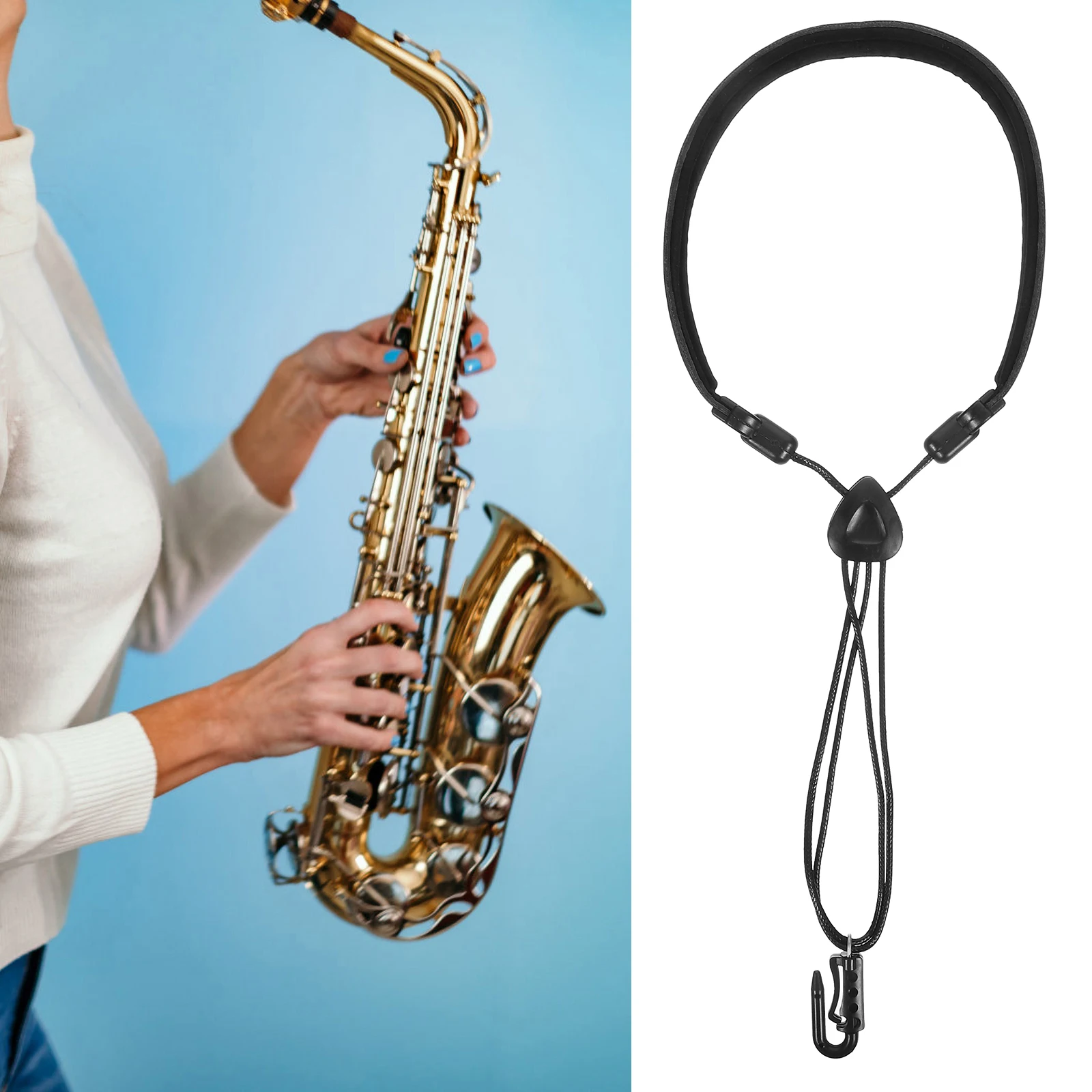 

1 pc Durable Saxophone Neck Strap Adjustable Hanging Belt Relief Pressure Universal Accessory For Saxophone Shoulder Belt