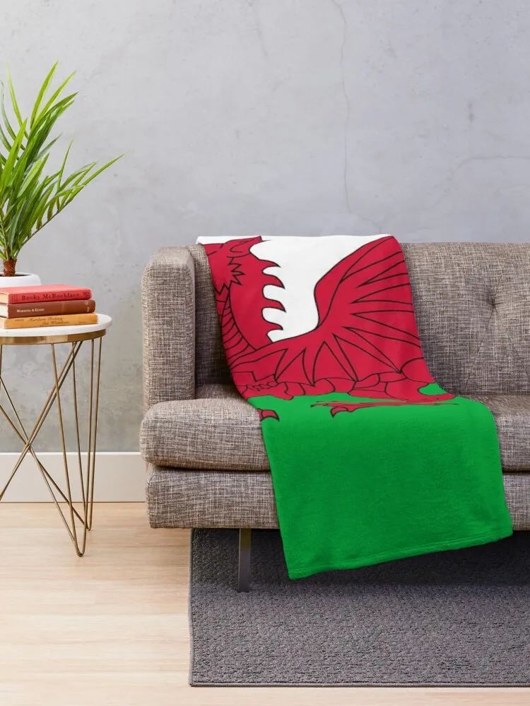 Flag of Wales - Welsh Flag Throw Blanket Sofa quilt large knitted plaid thermal blanket