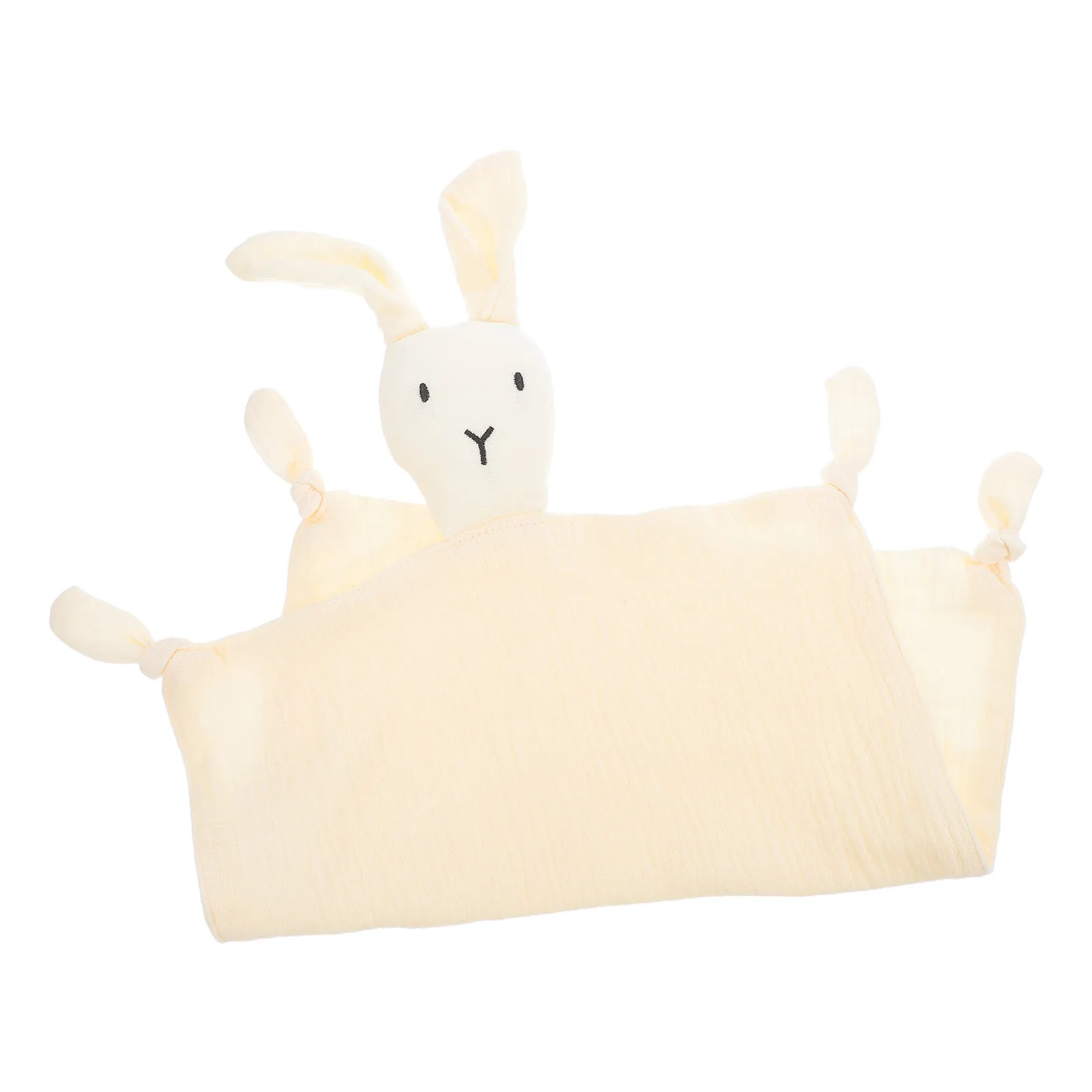 

Baby Muslin Cotton Bunny Security Blanket Soft Comfortable Sleeping Blanket for Newborn Boys Girls Breathable Cozy
