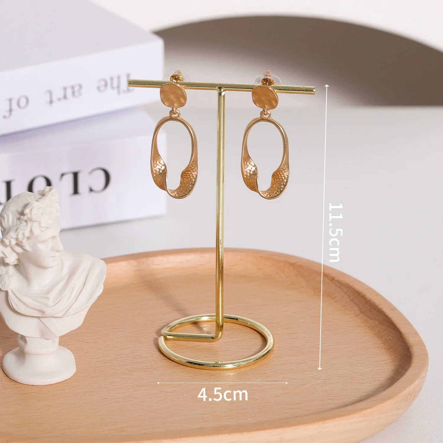 Jewelry Display Stand Bracelet Earring Necklace Storage Wood Base Rack Jewellery Organizer Holder Photo Props Home Decoration