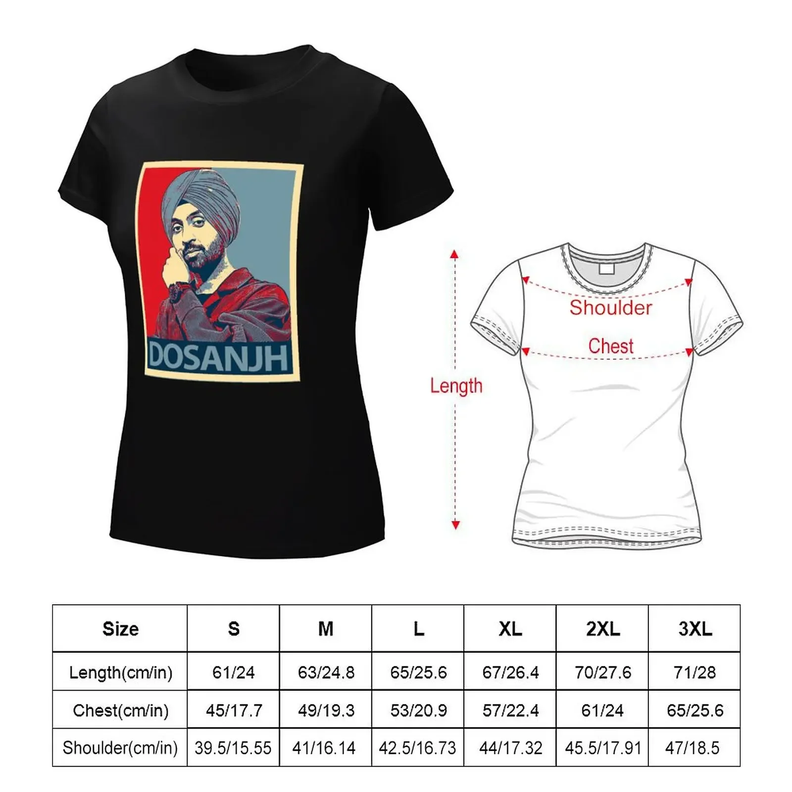 Diljit Dosanjh T-shirt anime clothes tees animal print shirt for girls Woman clothes