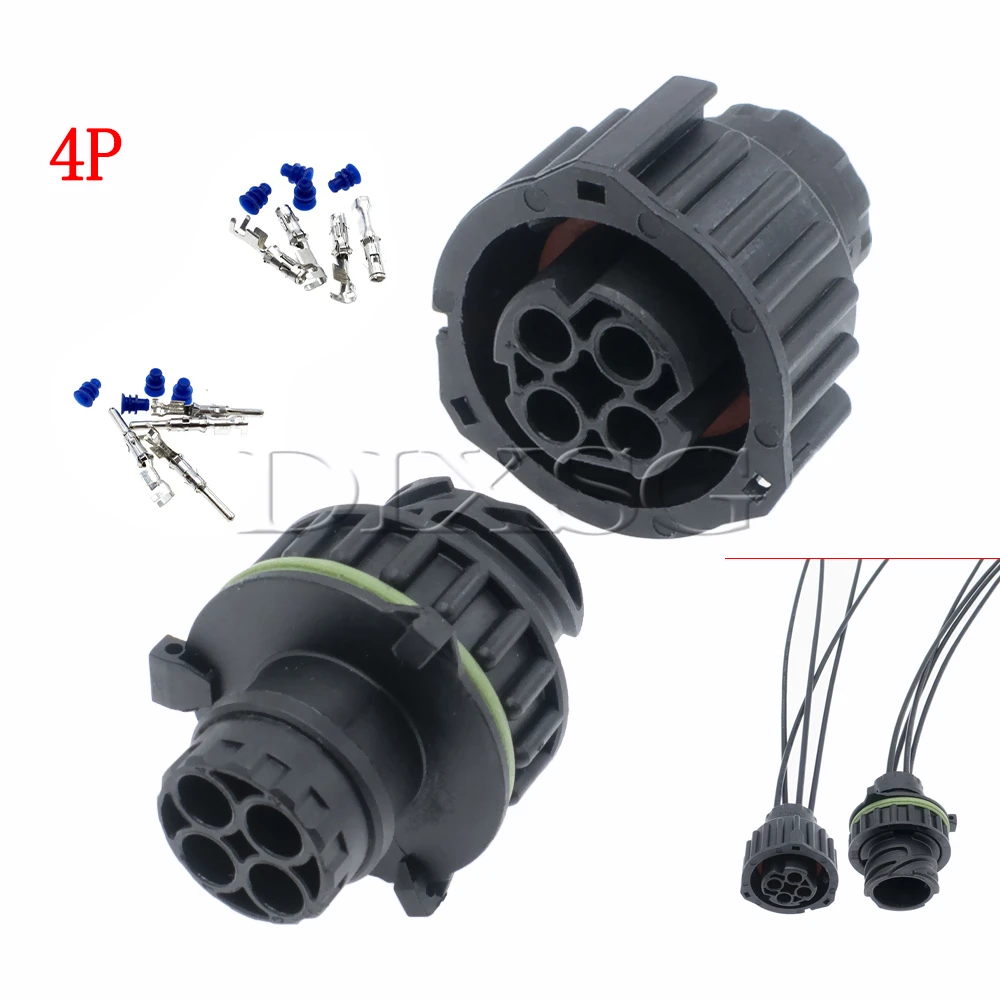 1 Set 4 Pin 1-967402-1 1-967325-1 Auto Waterproof Connector for Heavy-duty Vehicle Car Speed Engine Sensor Wire Socket