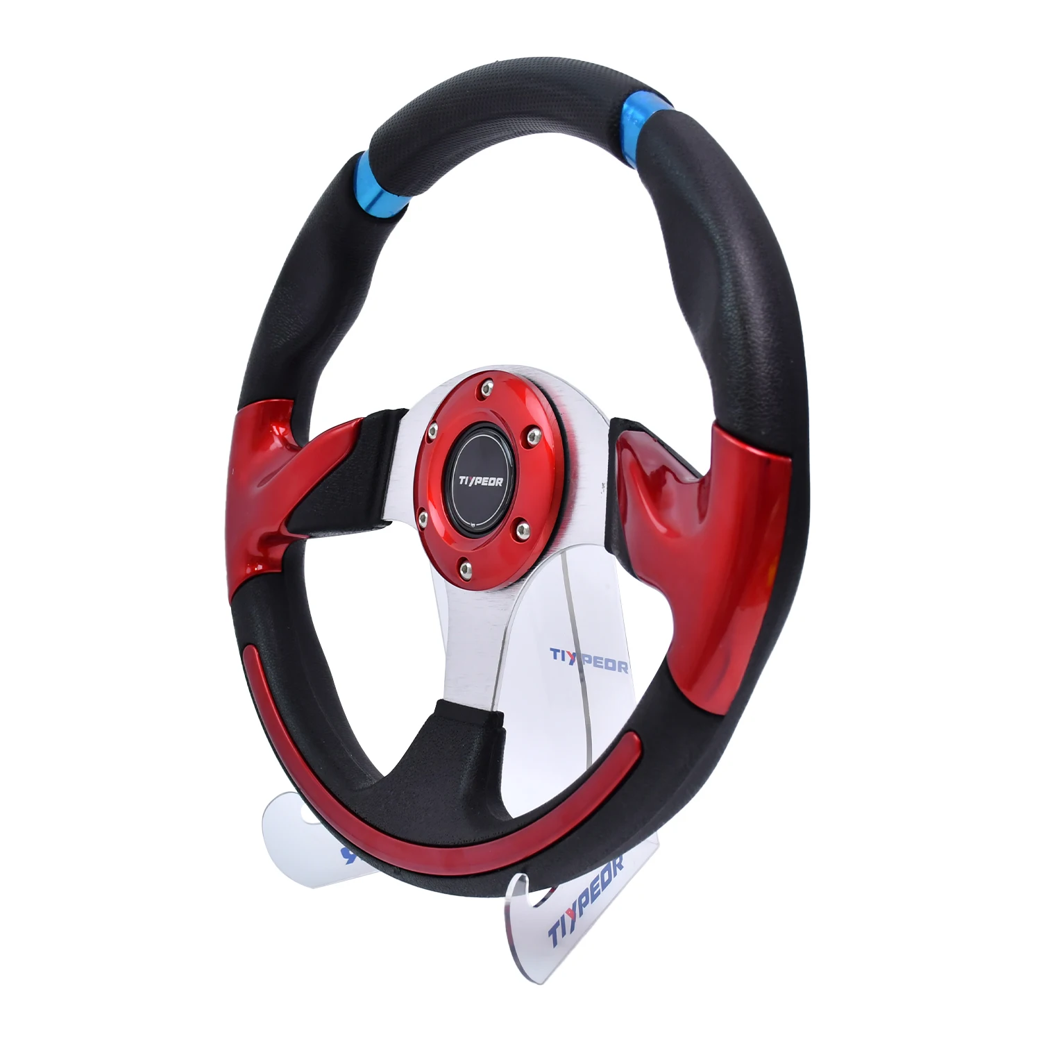 

TIYPEOR 13 inches 320mm Universal PU Racing Sport Modified Sim Racing Gaming Steering Wheel for Golf