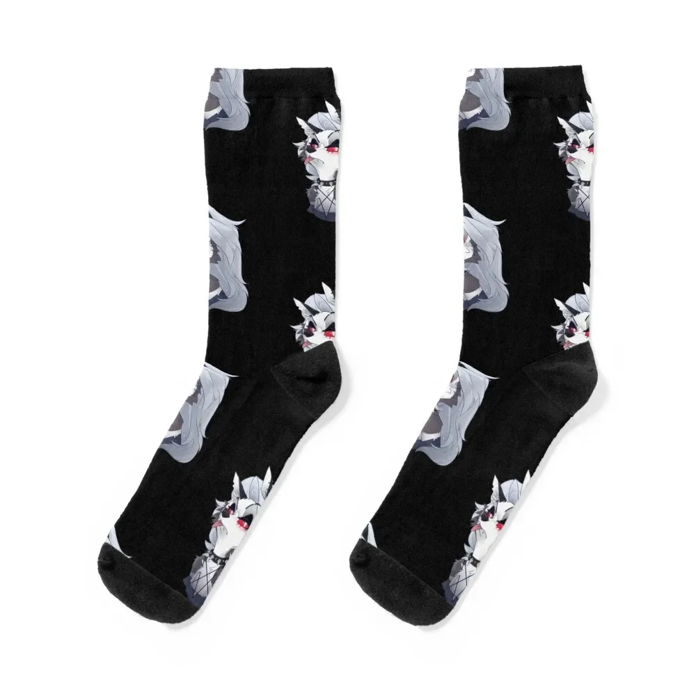 

Helluva Boss Loona Socks christmas stocking bright garter Lots with print Socks Ladies Men's