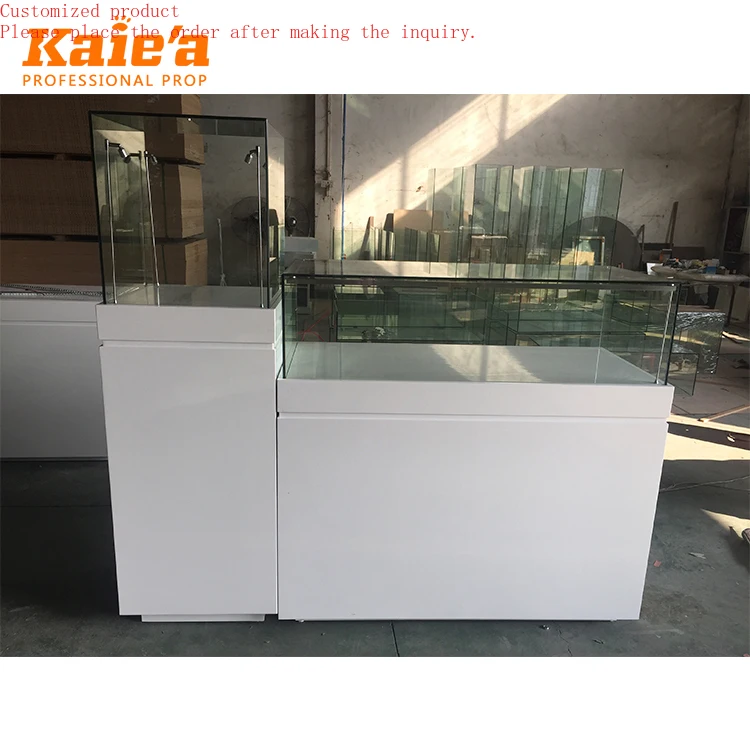 

Factory Free Design Wood Modern Jewelry Display Showcase Simple Jewellery Shop Counter Wooden Jewellery Cabinet