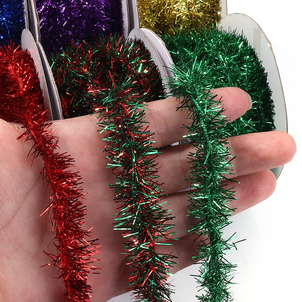 10 Yards/Rolle Weihnachten Lametta Girlanden Glänzende Streifen Band Für Weihnachten Baum Dekoration Neue Jahr Home Party Ornamente Liefert