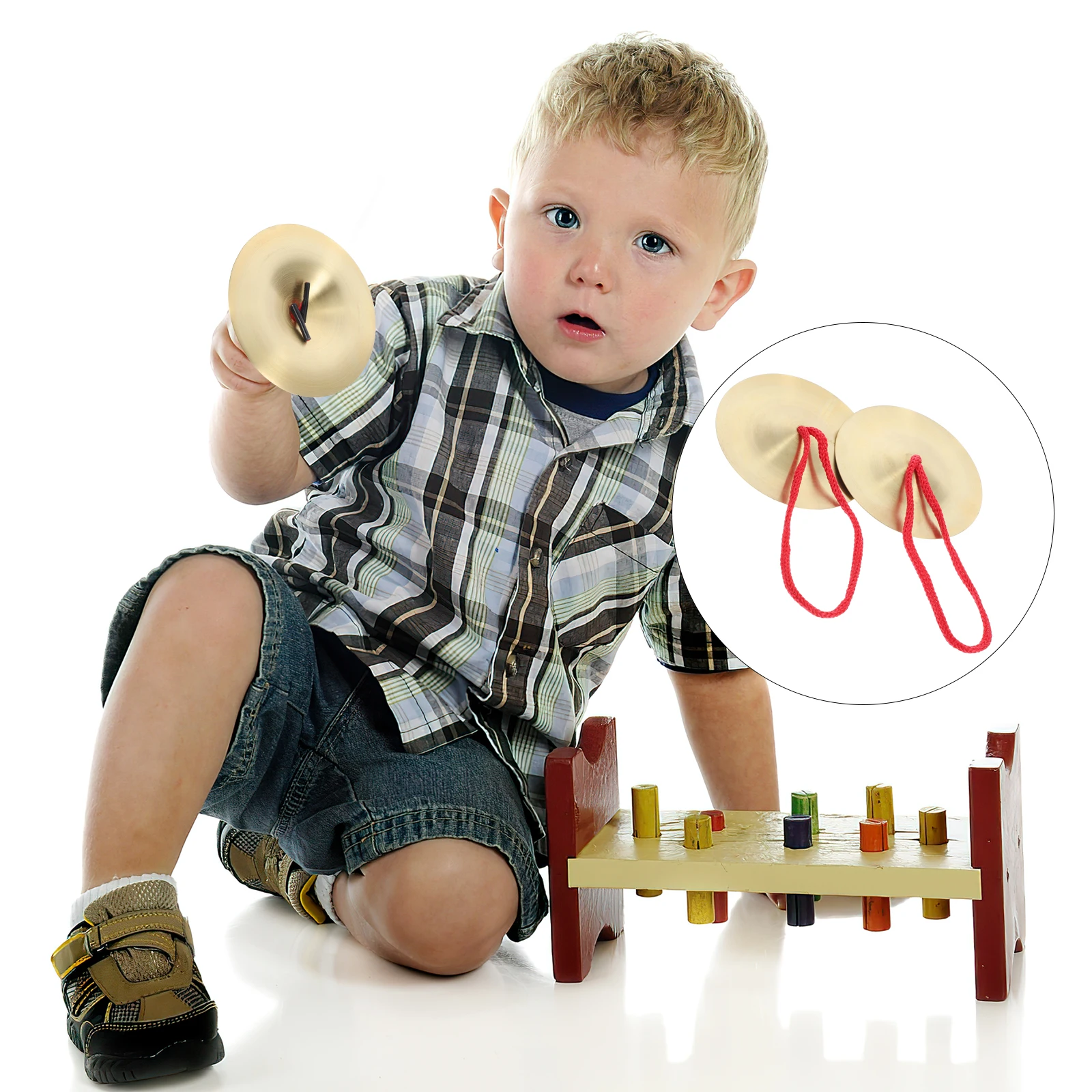 

Finger Cymbals 9cm Alloy Kids Musical Instruments Durable Small Cymbals Accessories Copper Cymbal Teaching Aids