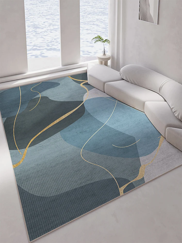 VIKAMA Washable Stain Resistant Area Rugs Large Non-Slip Low Pile Indoor Outdoor Rugs Soft Non Shedding Carpets for Home  Decor