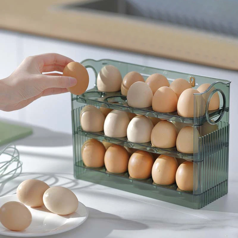 

Vertical refrigerator egg rack storage box Flipped egg storage rack Egg storage box Egg container Fresh tray Kitchen