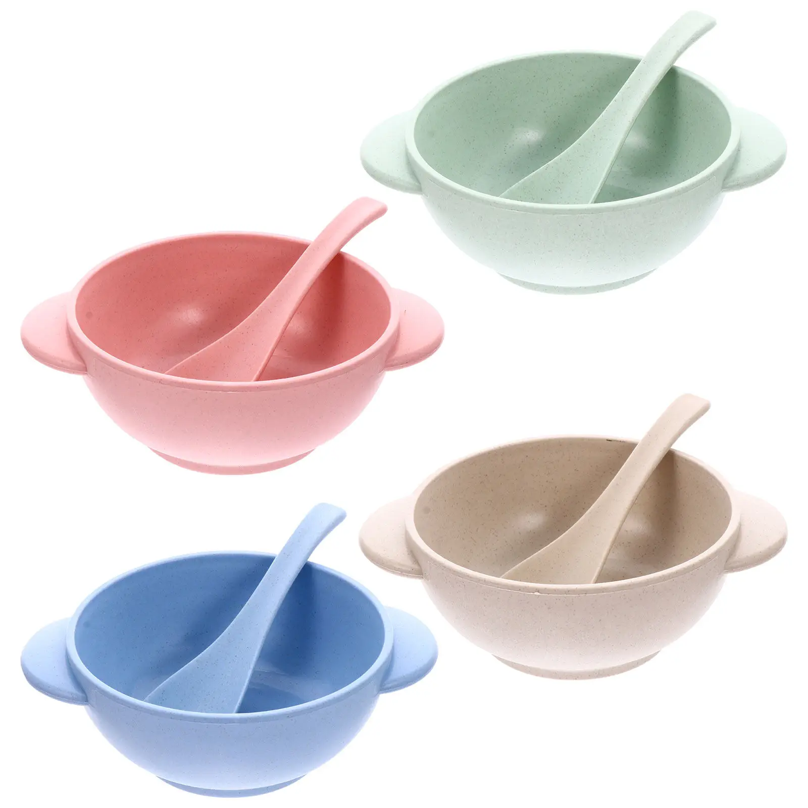 

Набор из 4 детских мисок для кормления: премиум-материал, гладкие края без заусенцев, идеальный подарок на новоселье для малышей