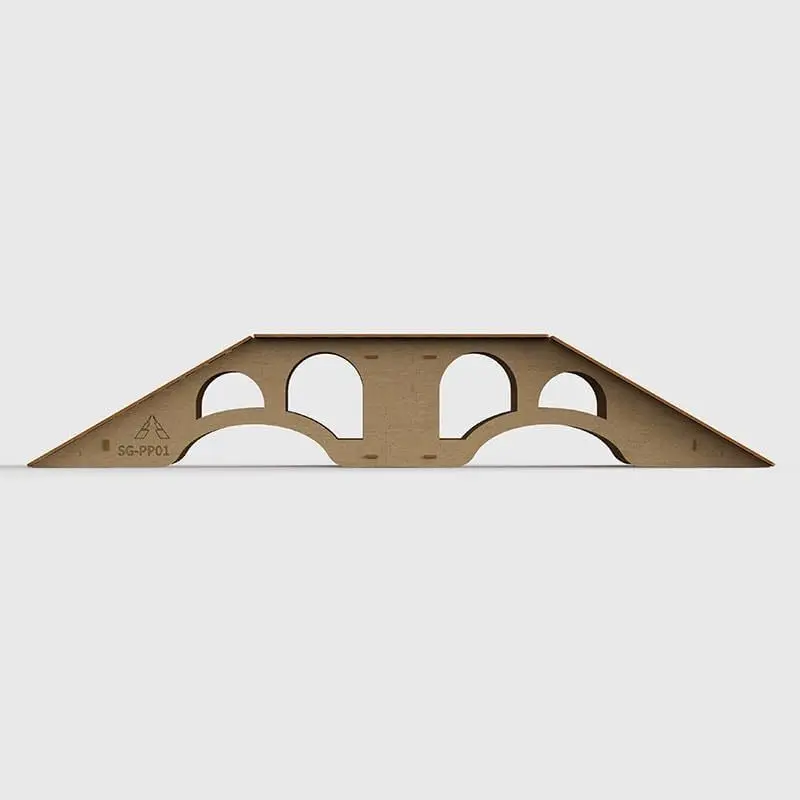 Wooden RC Crawler Bridge and Runway Set, Off-Road Obstacle Course for Axial SCX30 Size 63.5*15*11.5CM 【Slope Bridge】