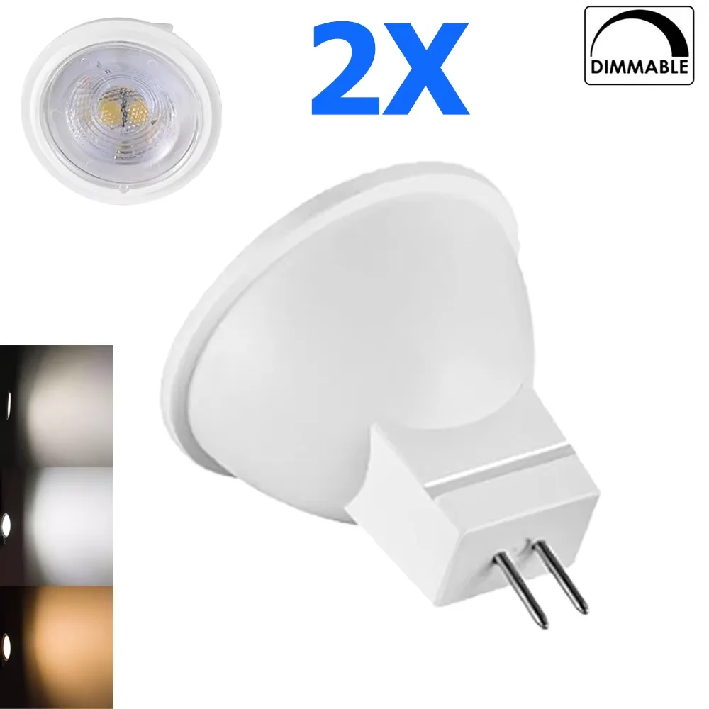 2 piezas / lote mr11 tubo led cob 3W tubo ajustable luz blanca fría 2835 foco SMd 110v iluminación retro luz nocturna