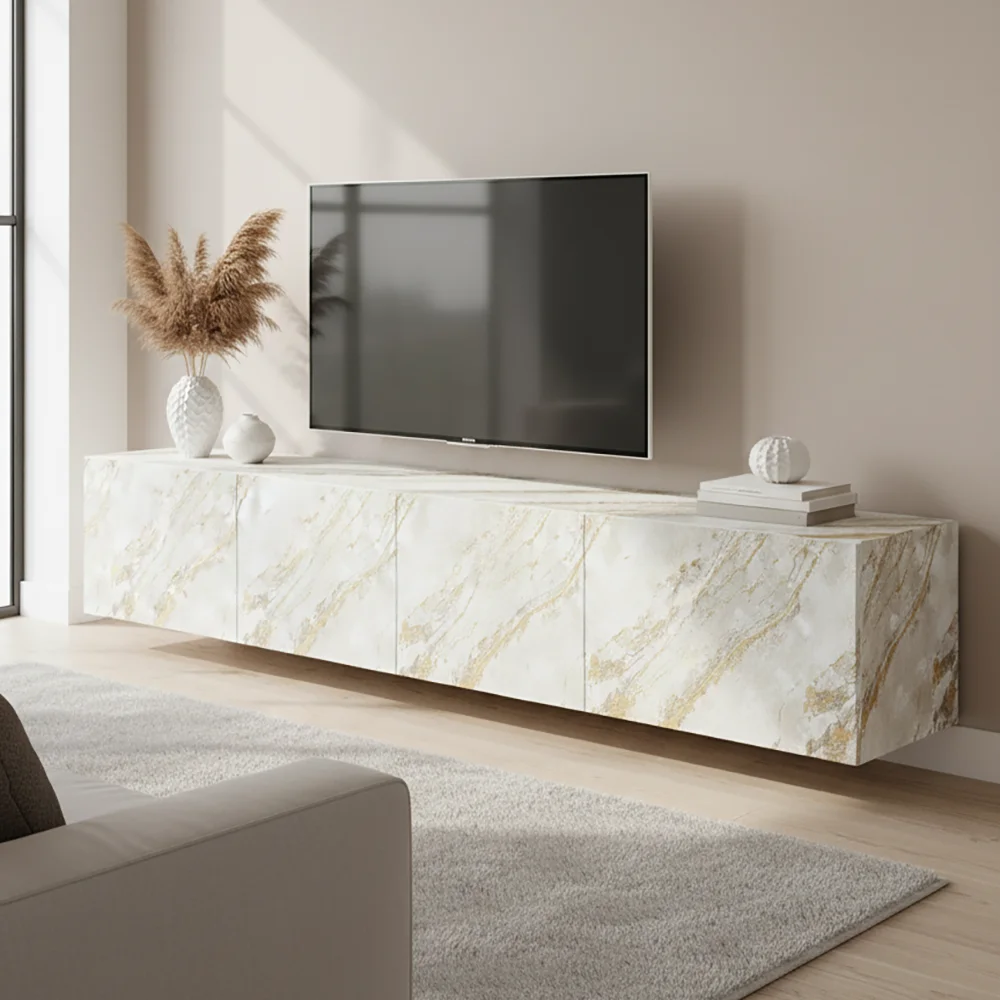 1 Roll Matte Marble Peel & Stick Wallpaper, Gold Foil Waterproof Vinyl Sticker for Living Room Bedroom Furniture Renovation