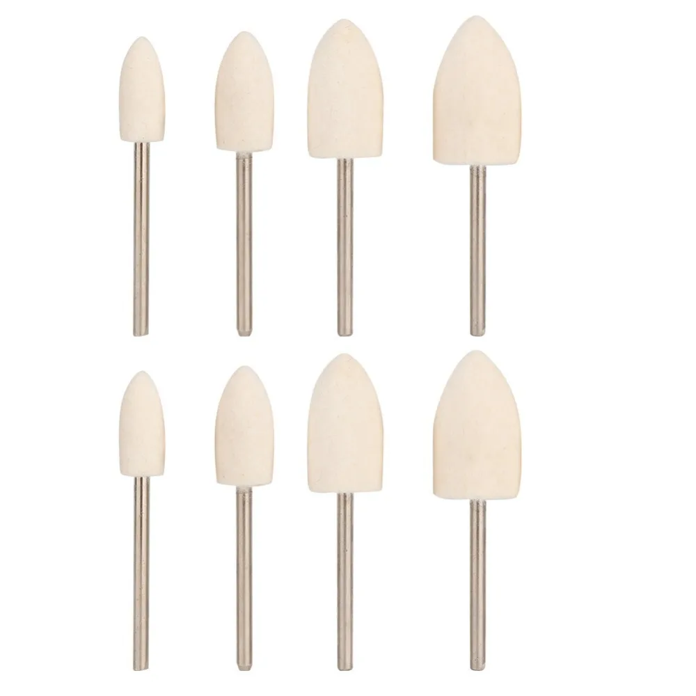 

8PCS Professional Conical Shape Wool Polishing Wheel Wool Material Grinding Head Conical Head Grinding Work