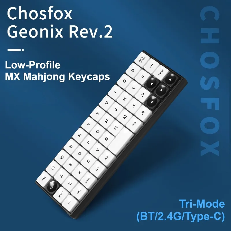 

Chosfox Geonix Rev.2 MX Low Profile Mechanical Keyboard Tri-mode Hot Swap RGB Customized 40%layout Game Office Keyboard Kit VIA