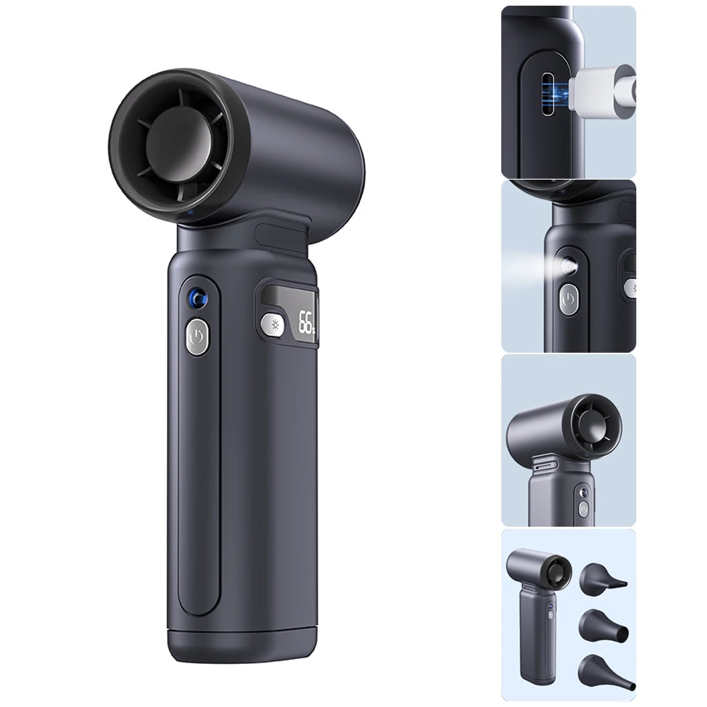 

1 шт. портативный ручной турбовентилятор 4000 мАч перезаряжаемый высокоскоростной 3 скорости небольшой охлаждающий вентилятор с цифровым дисплеем для PersonalUse