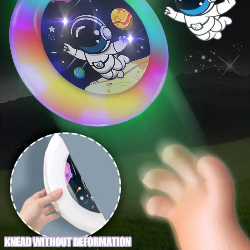LED الطائر القرص تضيء الصحن الطائر مشرق لعبة التخييم أقراص دوارة آمنة للمسابقات فريق لعبة في الهواء الطلق