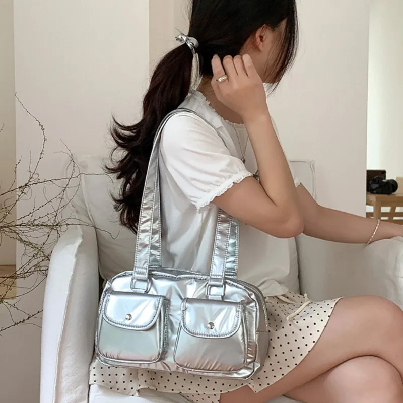 Korean Luxury Shoulder Bags Women Fashion Casual Simple Square Bag 2024 New Solid Trend Handbags Large Capacity Crossbody Bags