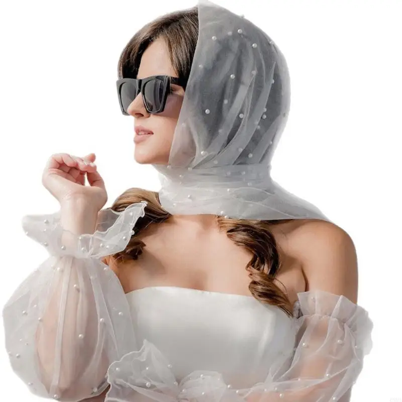 

68UA Long Arm Sleeves and Bridal Veil Set For Bride Wedding Gowns And Evening Party Wear Photography Headpiece and Armwear