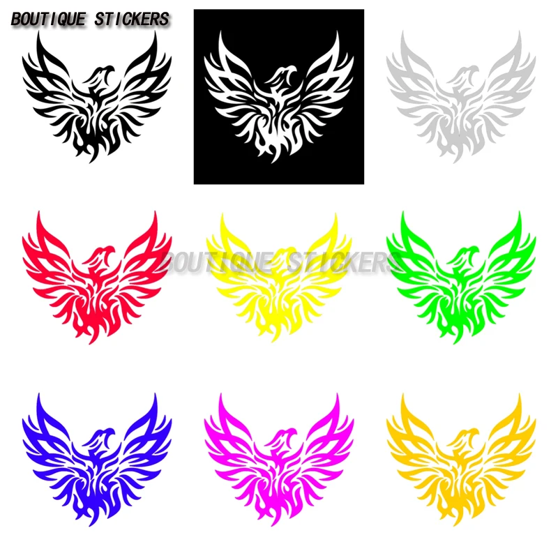 

PHOENIX BIRD Tribal Flame Vinyl Decal Car Wall Window Sticker