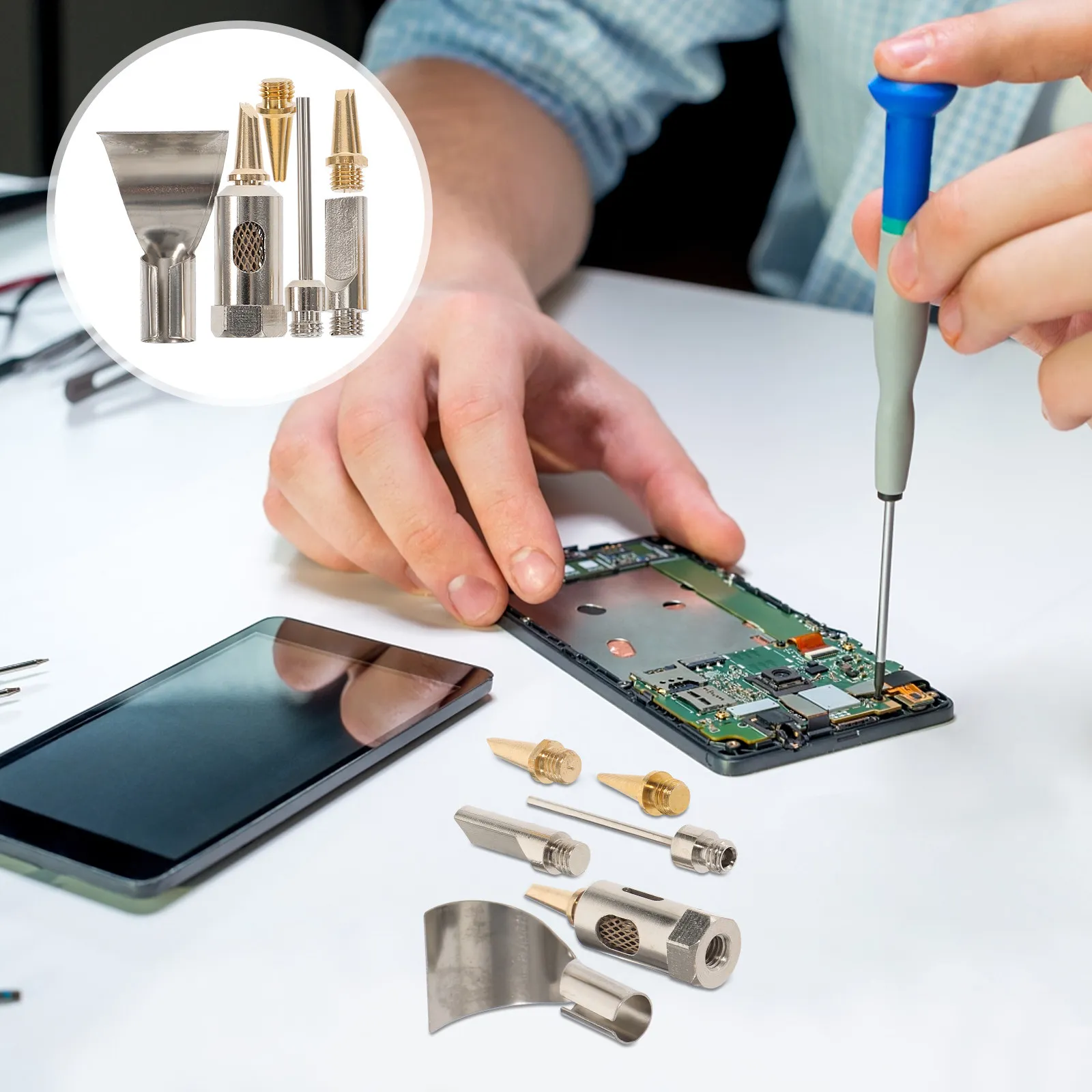 

1 Set Butane Soldering Iron Tip Small Lightweight Welding Tip Replacement for Portable Wireless Soldering Kit Accessories