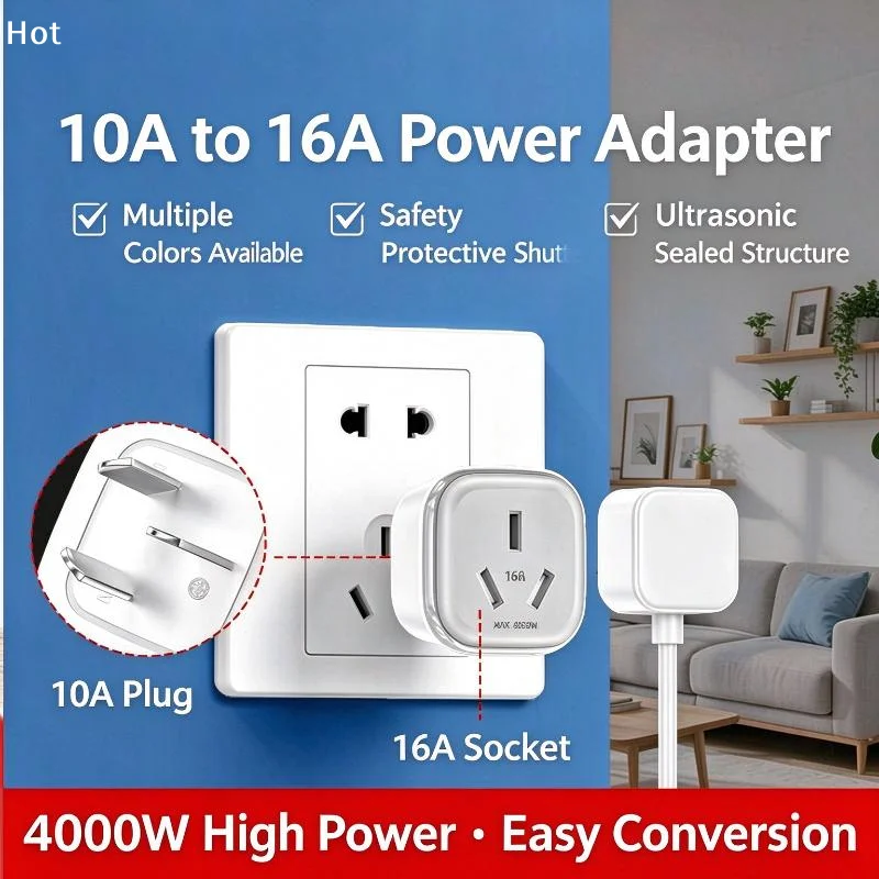 10A To 16A Power Plug Adapter Flame Retardant PP Material 4000W For Home AC Water Heater UseFurnishing world