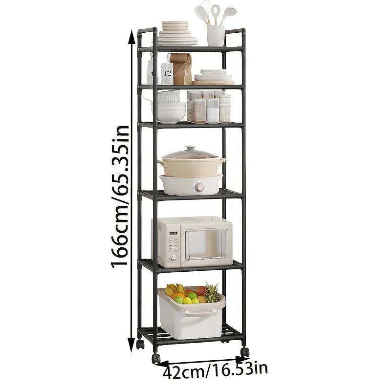 Multi-Layer Kitchen Rack Household Microwave Stove Shelf Multi Scene Bathroom Living Room Shelf Pantry Closet Kitchen Organizer