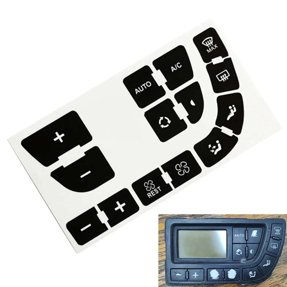 1 zestaw Klimatyzacja samochodowa AC Kontrola klimatyzacji Noszony przycisk samoprzylepny Naklejki naprawcze Naklejki dla C4 Dla Grand Dla Picasso