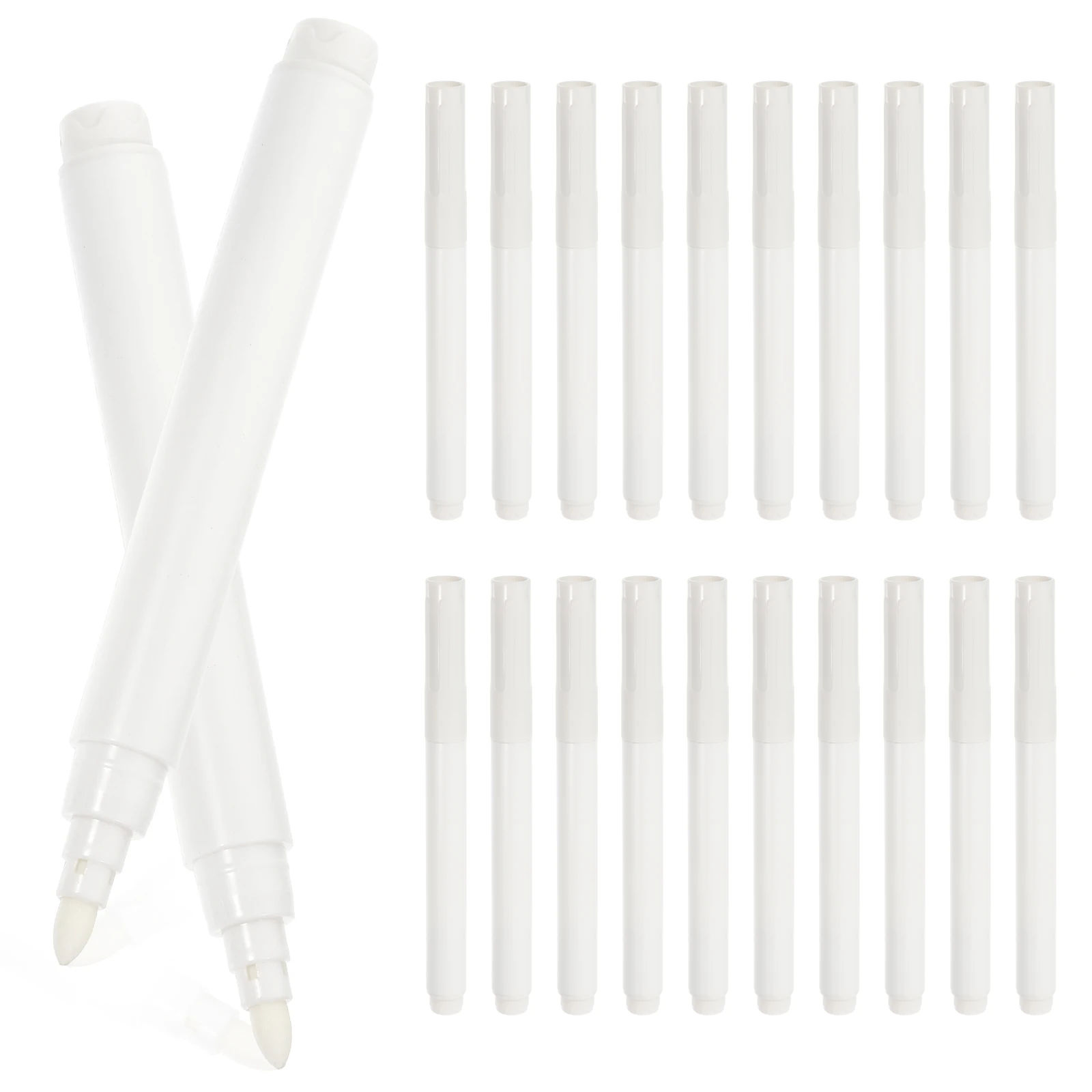 

20pcs Dustless Chalkboard Pen Liquid White Markers Dual Tip Clean Plastic Blackboard Writing Pens ChalkMarkers For Glass Paper